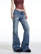 American-style Retro Washed Skinny Jeans Women's High Street Slimming