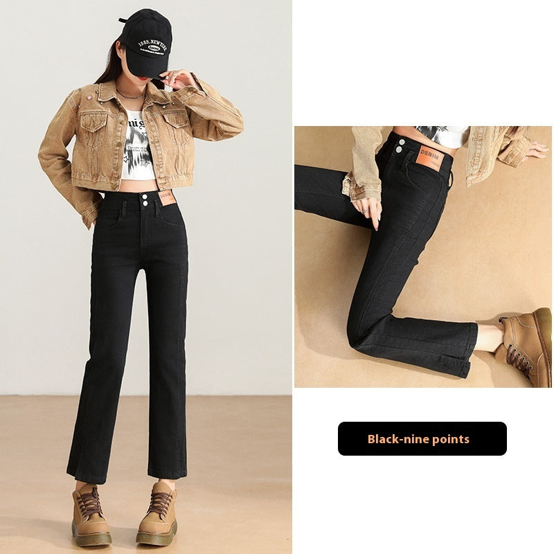 High Waist Slimming And Fashionable Design Popular Ankle-length Cigarette Pants