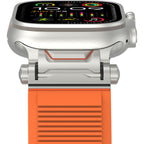 Mecha Stripe Metal Toe Cap Silicone Strap