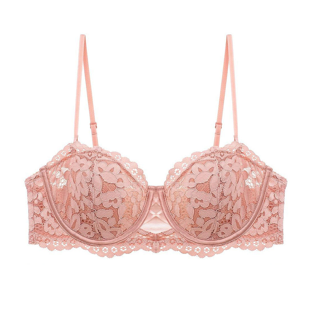French Style Sexy Lace Bra Embroidered Soft Steel Ring Thin Cotton Bra
