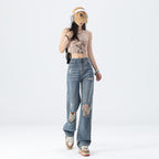 New High Waist Slimming And Wide Leg Jeans For Women