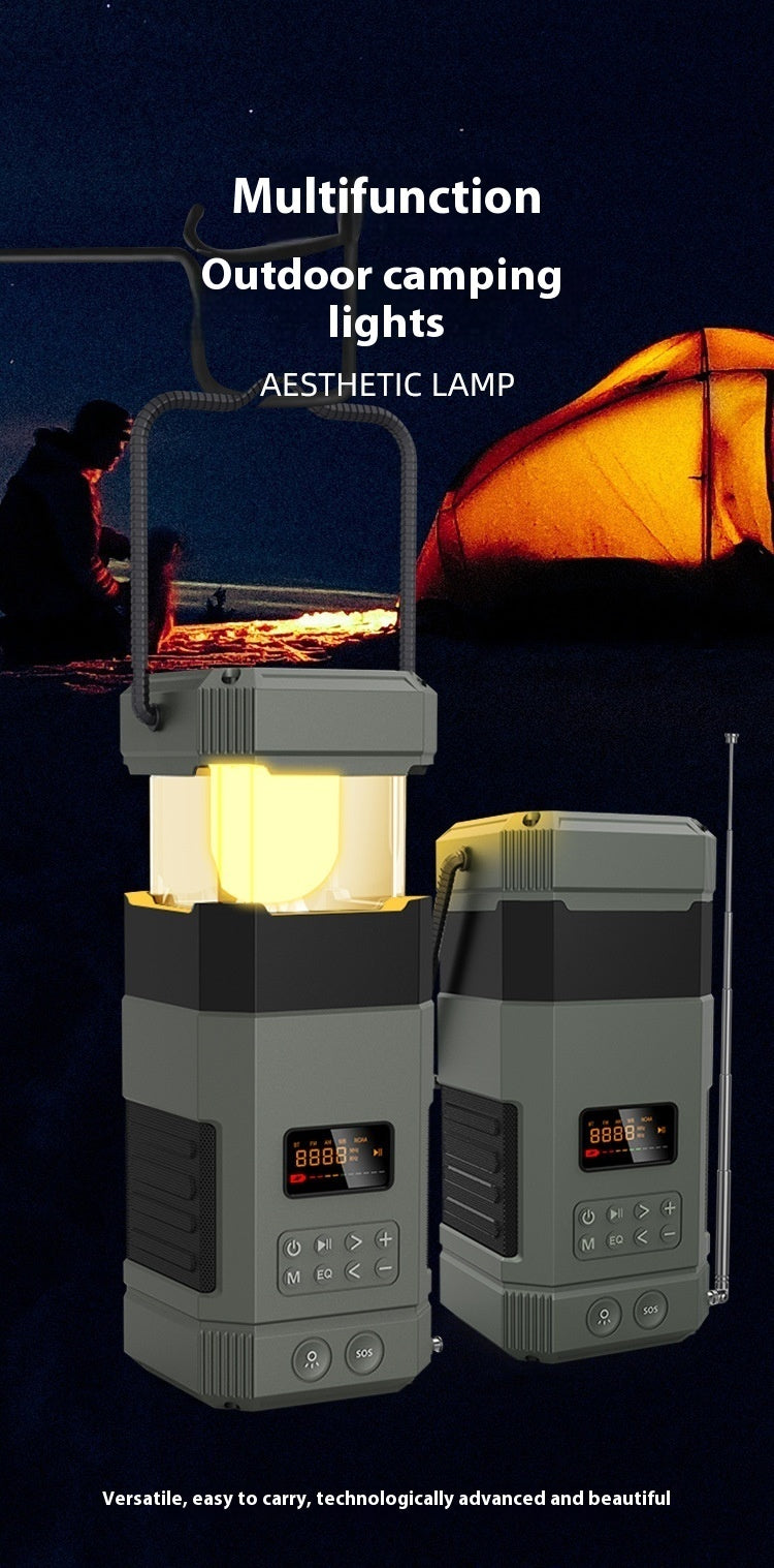 Hand Power Generation Solar Radio Bluetooth Speaker Camping Lantern