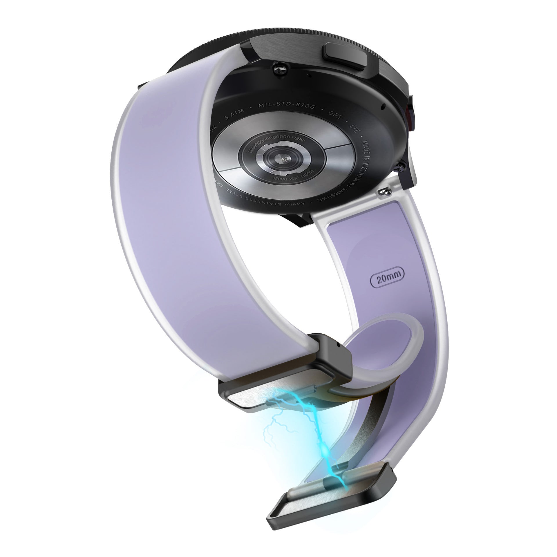 Universal Folding Magnetic Buckle Transparent Silicone Strap