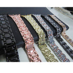 Two-tone Alloy Strap I-bead Diamond-set Metal Strap