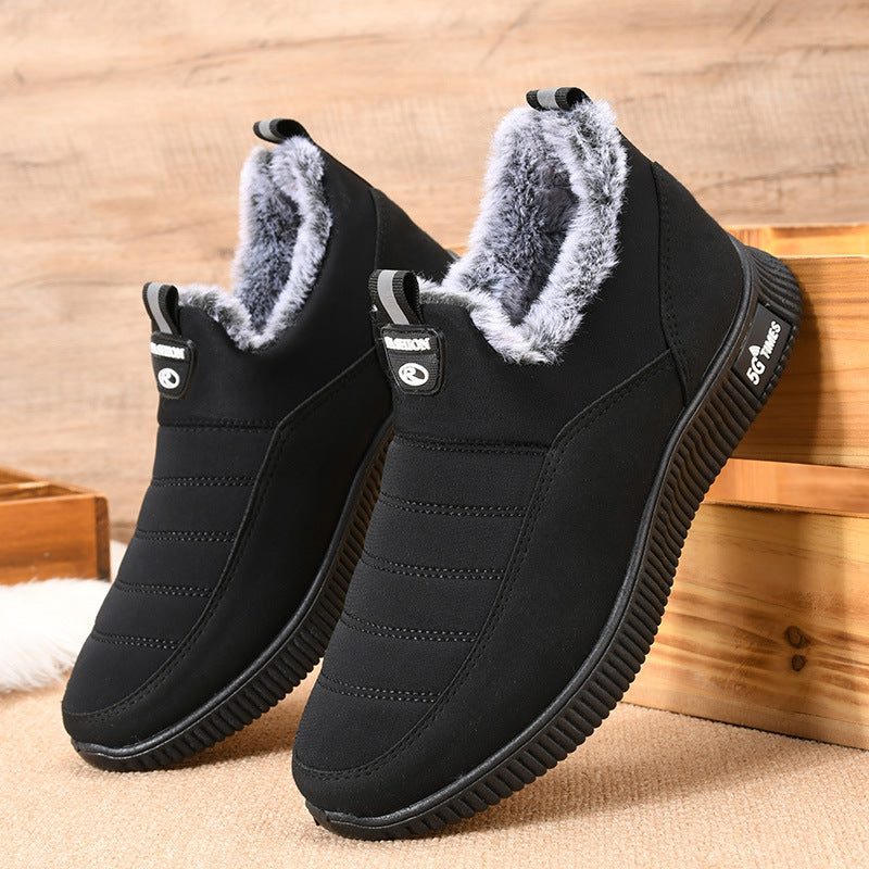 Old Beijing Cotton Shoes Men Plus Velvet Thickening