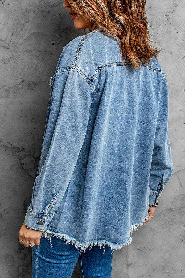 Women's Street Style Lapel Loose Denim Jacket
