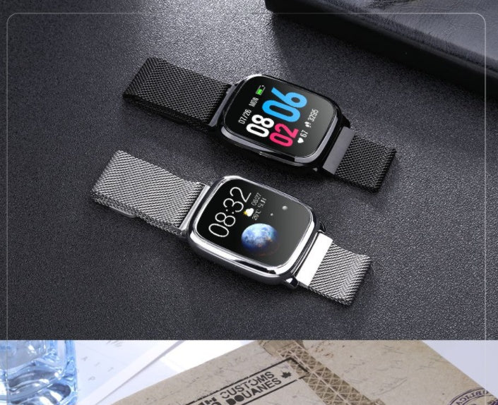 Smart Pedometer With Temperature Measurement Watch