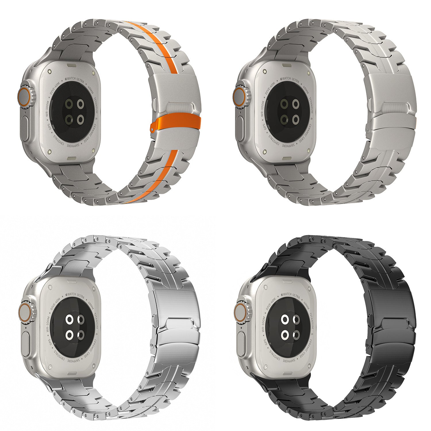 Pure Titanium Iron Man Stainless Steel Metal Solid Strap